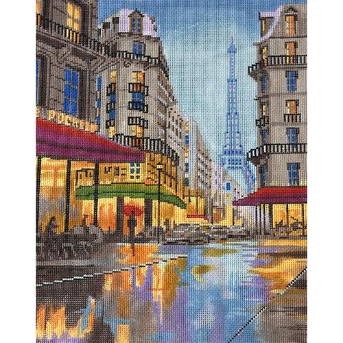 Paris Street Scene Painted Canvas The Meredith Collection 