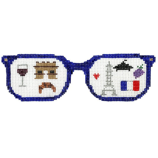 Paris Sunglasses with Stitch Guide Painted Canvas The Princess & Me 