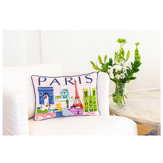 Paris Travel Pillow Kit Kits Needlepoint To Go 
