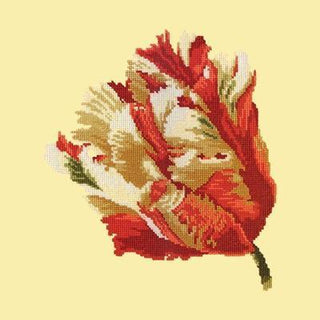 Parrot Tulip Needlepoint Kit Kits Elizabeth Bradley Design Butter Yellow 
