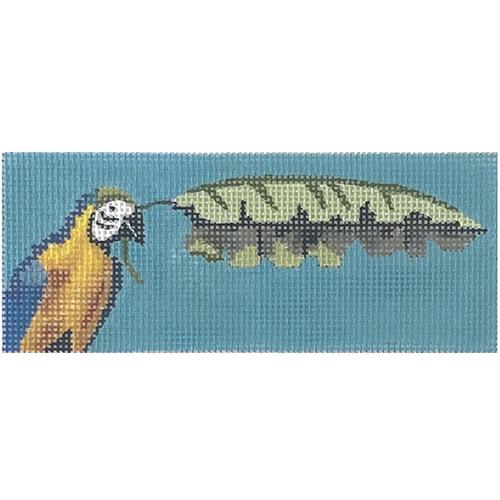 Parrot with Leaf Painted Canvas Colors of Praise  - 1
