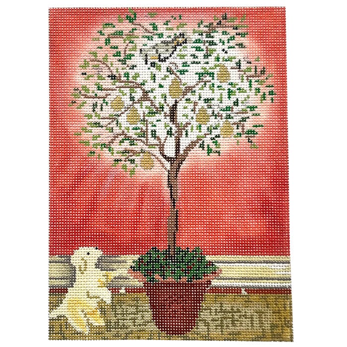 Partridge in Pear Tree Orn Painted Canvas CBK Needlepoint Collections  - 1