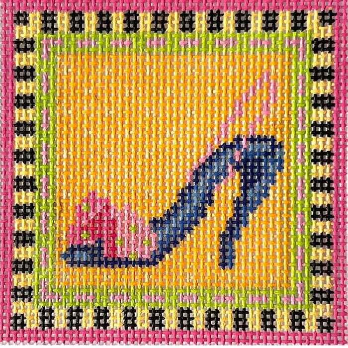Party Shoe Mini Painted Canvas NeedleDeeva  - 1