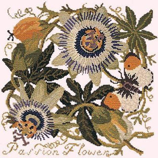Passion Flower Needlepoint Kit Kits Elizabeth Bradley Design Cream 
