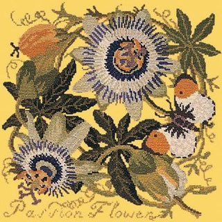 Passion Flower Needlepoint Kit Kits Elizabeth Bradley Design Sunflower Yellow 
