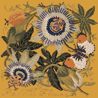 Passion Flower Needlepoint Kit Kits Elizabeth Bradley Design Yellow 

