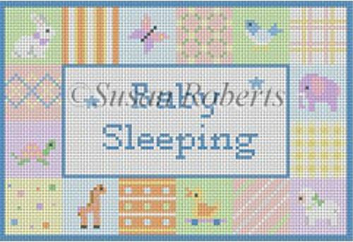 Patches Baby Sleeping Painted Canvas Susan Roberts Needlepoint Designs, Inc. 