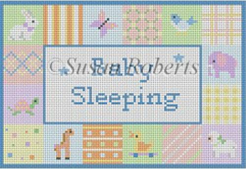 Patches Baby Sleeping Painted Canvas Susan Roberts Needlepoint Designs, Inc.  - 1