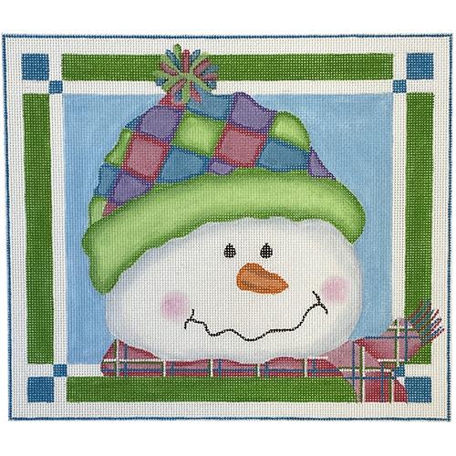 Patches Snowman Painted Canvas Pepperberry Designs 