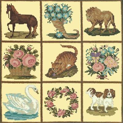 Patchwork Pieces Needlepoint Kit Kits Elizabeth Bradley Design Butter Yellow 
