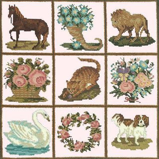 Patchwork Pieces Needlepoint Kit Kits Elizabeth Bradley Design Cream 
