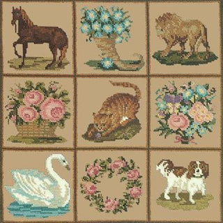 Patchwork Pieces Needlepoint Kit Kits Elizabeth Bradley Design Sand 
