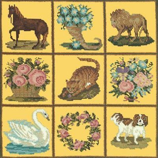 Patchwork Pieces Needlepoint Kit Kits Elizabeth Bradley Design Sunflower Yellow 
