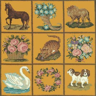 Patchwork Pieces Needlepoint Kit Kits Elizabeth Bradley Design Yellow 
