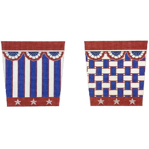 Patriotic Basket Painted Canvas Pepperberry Designs  - 1