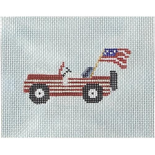 Patriotic Jeep Box Insert Painted Canvas Vallerie Needlepoint Gallery 