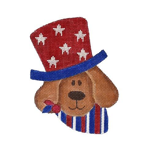 Patriotic Pup Painted Canvas Pepperberry Designs  - 1