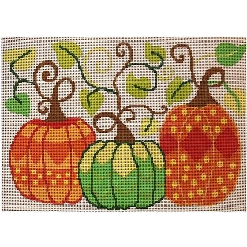 Pattern Pumpkins Painted Canvas A Stitch in Time  - 1