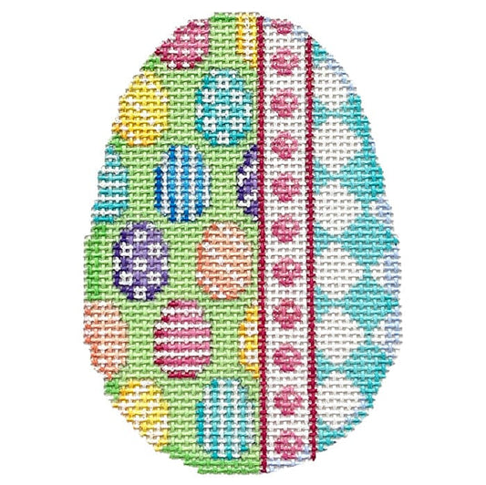 Patterned Eggs/Dots/Harlequin Egg Painted Canvas Associated Talents 