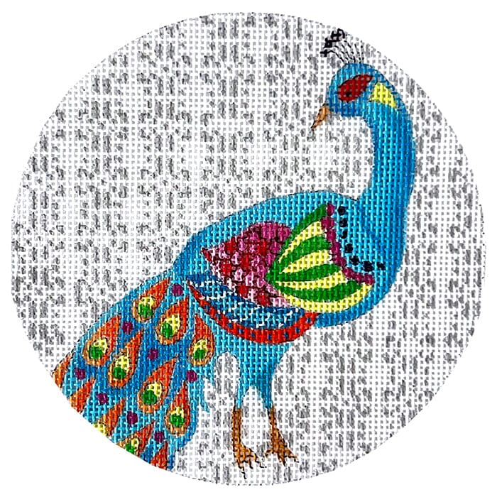 Peacock #2 Painted Canvas Walker's Needlepoint  - 1