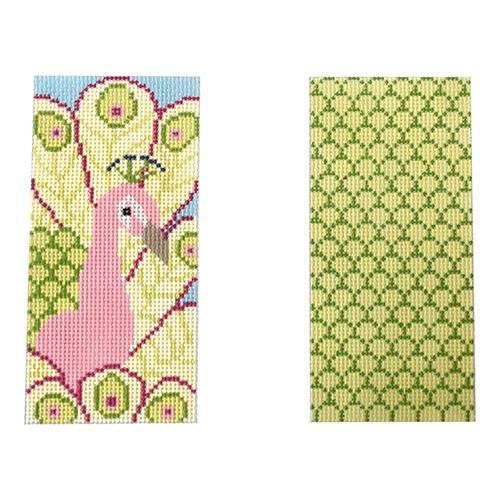 Peacock Eyeglasses Case Painted Canvas J. Child Designs  - 1