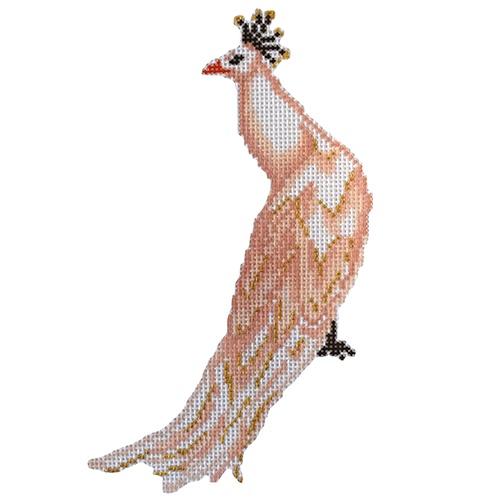 Peahen Painted Canvas The Plum Stitchery  - 1