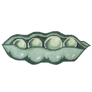 Peapod Large Painted Canvas Silver Needle 

