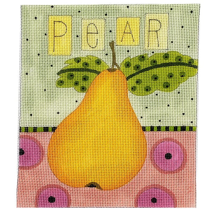 Pear Fruit Painted Canvas ditto! Needle Point Works  - 1