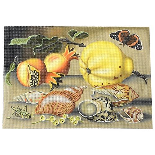 Pears and Shells Painted Canvas Melissa Shirley Designs 
