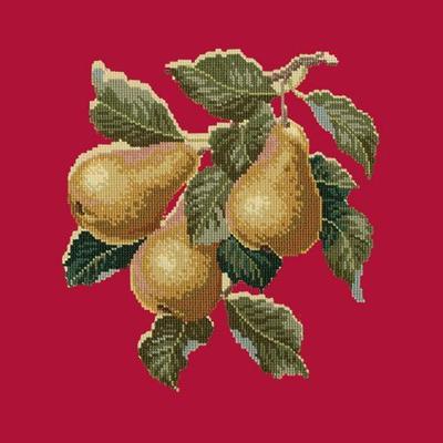 Pears Needlepoint Kit Kits Elizabeth Bradley Design Bright Red 
