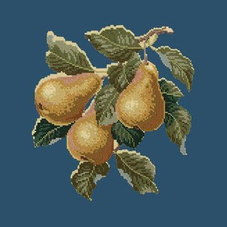Pears Needlepoint Kit Kits Elizabeth Bradley Design Dark Blue 
