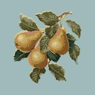 Pears Needlepoint Kit Kits Elizabeth Bradley Design Pale Blue 
