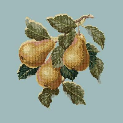 Pears Needlepoint Kit Kits Elizabeth Bradley Design Pale Blue 
