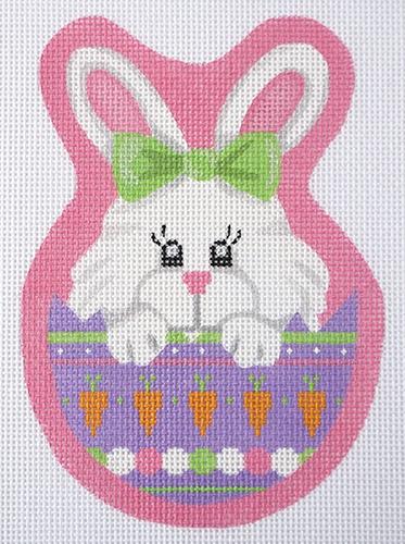 Peeking Bunny Painted Canvas Pepperberry Designs  - 1