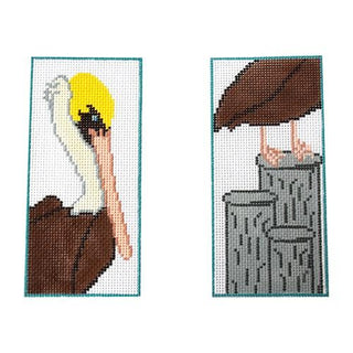 Pelican Eyeglasses Case Painted Canvas J. Child Designs 
