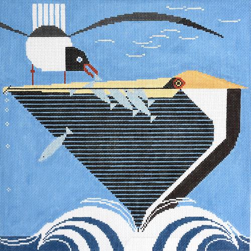 Pelican Pantry on 13 Painted Canvas Charley Harper 