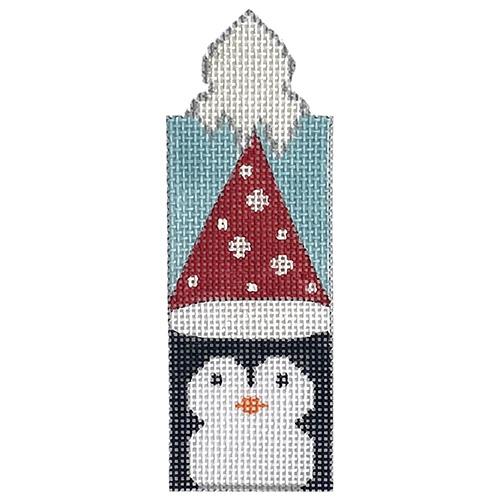 Penguin in Hat Candle Painted Canvas Alice Peterson Company  - 1