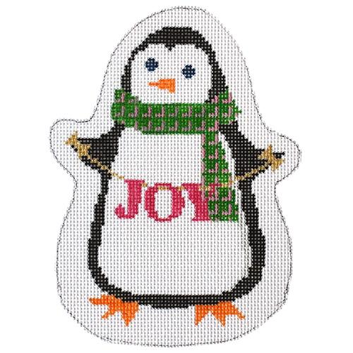 Penguin Joy Painted Canvas Two Sisters Needlepoint 