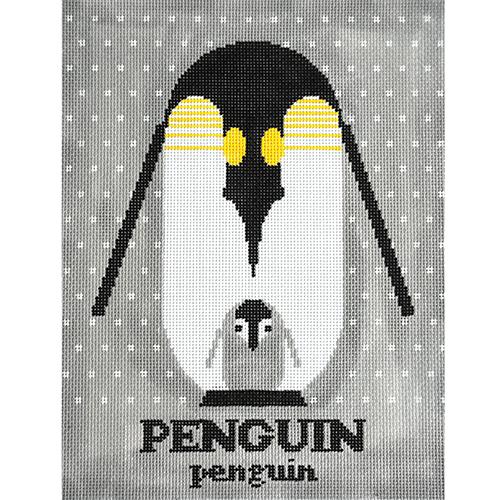 Penguinpenguin Painted Canvas Charley Harper  - 1