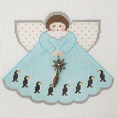 Penguins Angel Painted Canvas Painted Pony Designs  - 1
