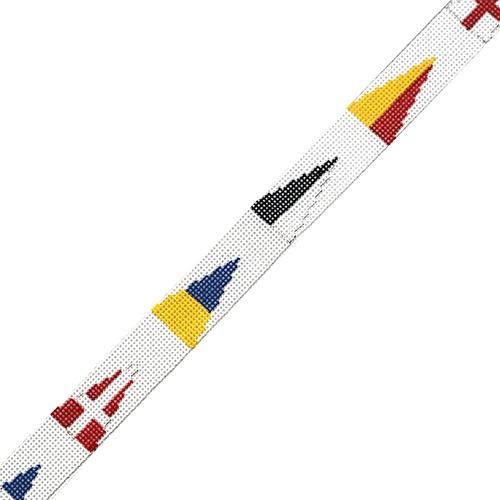 Pennant Signal Flag Belt on 14 Painted Canvas The Meredith Collection 
