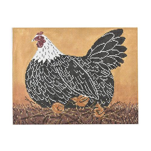 Penny the Hen Painted Canvas Cooper Oaks Design 
