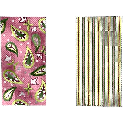Peppermint Pink Paisley EGC Painted Canvas The Meredith Collection  - 1