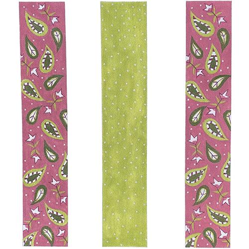 Peppermint Pink Paisley Luggage Straps Painted Canvas The Meredith Collection 