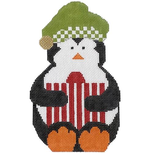 Perky Penguin with Stitch Guide Painted Canvas The Princess & Me 