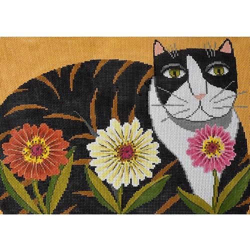 Petal Pusher - Cat Painted Canvas The Meredith Collection 