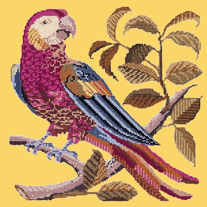 Pete the Parrot Needlepoint Kit Kits Elizabeth Bradley Design Sunflower Yellow 
