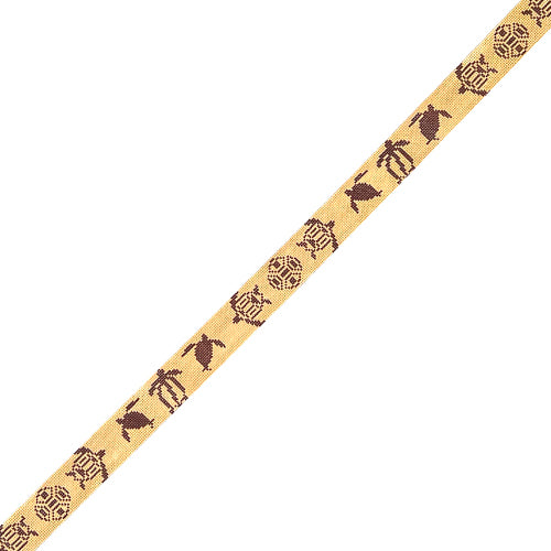 Petroglyph Turtles Belt Painted Canvas Cooper Oaks Design  - 1