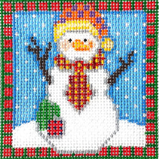 Phillip Snowman Painted Canvas NeedleDeeva 

