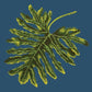 Philodendron Leaf Needlepoint Kit Kits Elizabeth Bradley Design Dark Blue 